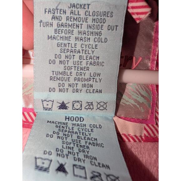 Free Country Girls Ski Jacket Size Large Pink Plaid Hooded Inner Pockets Outdoor - Picture 4 of 10